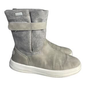 Hey Dude Women’s Beige Robin Slip On Boots With Velcro Strap Size-10